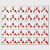 クリスマス1950ヴィンテージレディース ラッピングペーパー (フラット)