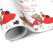 クリスマス1950ヴィンテージレディース ラッピングペーパー (ロールコーナー)