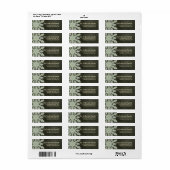 クリスマス1 ：スノーフレーク3D差出人住所ラベル ラベル (フルシート)