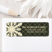 クリスマス1 :スノーフレーク5差出人住所ラベル ラベル (インサイチュ)