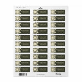 クリスマス1 :スノーフレーク5差出人住所ラベル ラベル (フルシート)