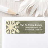 クリスマス1 :スノーフレーク5d差出人住所ラベル ラベル (インサイチュ)