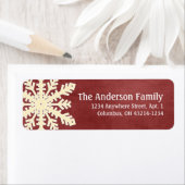 クリスマス1 ：スノーフレーク5e差出人住所ラベル ラベル (インサイチュ)