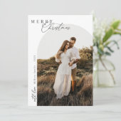 クリスマス1 フォト アーチ 水彩 ボタニカル ホリデ シーズンカード (スタンド正面)