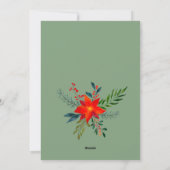 クリスマス1 写真 水彩 花 イラスト ホリデー シーズンカード (裏面)