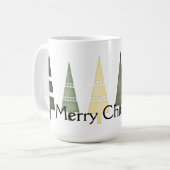 クリスマス1 :木々の列メリークリスマスマグ コーヒーマグカップ (正面左)