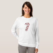 クリスマス1 :赤キャンディーケーンシャツ Tシャツ (正面フル)