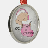 クリスマス1stクリスマスピンクオーナメント メタルオーナメント (右)