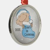 クリスマス1stクリスマスブルーオーナメント メタルオーナメント (右)