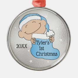 クリスマス1stクリスマスブルーオーナメント メタルオーナメント