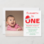 クリスマス1th誕生日招待状 招待状 (正面)