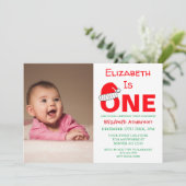 クリスマス1th誕生日招待状 招待状 (スタンド正面)