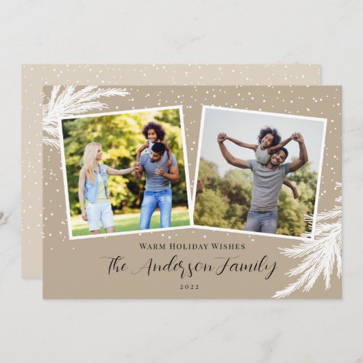 クリスマス2の写真スクリプトスノータン シーズンカード (正面/裏面)