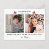 クリスマス2フォトコラージホリデーポストカード シーズンポストカード (正面)