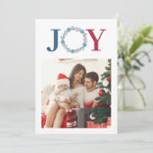 クリスマス2フォトコラージュ家族のホリデーカード 招待状 (スタンド正面)