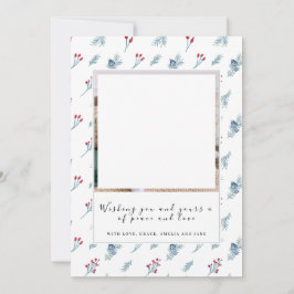 クリスマス2フォトコラージュ家族のホリデーカード 招待状