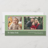 クリスマス2フォトレッドとグリーン – ホリデーカード (正面)