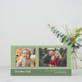 クリスマス2フォトレッドとグリーン – ホリデーカード (スタンド正面)