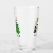 クリスマス2ペムブレークウェルシュコーギー(赤1)ツリーかわいい タンブラーグラス (左)