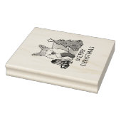 クリスマス2ペムブレークウェルシュコーギー(赤1)ツリーかわいい ラバースタンプ (スタンプ)