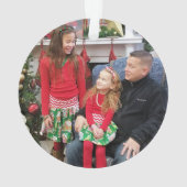 クリスマス2写真キッズ&家族澄んギフト – Tree オーナメント (裏面)