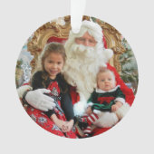 クリスマス2写真キッズ&家族澄んギフト – Tree オーナメント (正面)