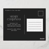 クリスマス2写真植物学フローラ 箔シーズンポストカード (裏面)