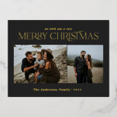 クリスマス2写真植物学フローラ 箔シーズンポストカード (正面)