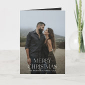 クリスマス2写真植物性フローラ折り畳み休日 カード (正面)