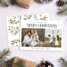 クリスマス2写真水彩冬季植物宝庫