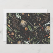 クリスマス2写真水彩植物性フローラ シーズンカード (裏面)