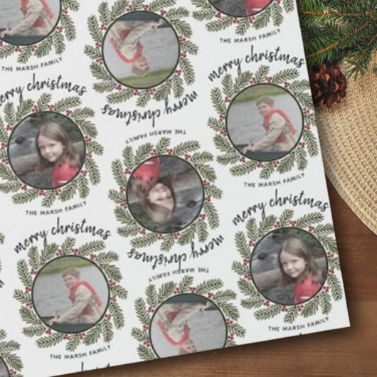 クリスマス2写真 – 書道お洒落の枝 ラッピングペーパー