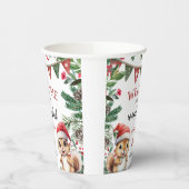 クリスマス2回目の誕生日かわいい冬のリス 紙コップ (左)