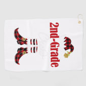 クリスマス2年生クルー小妖精や小人先生学生かわいい ゴルフタオル (横)