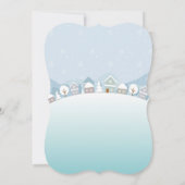 クリスマス2歳の誕生日パーティーサンタ雪だるま2 招待状 (裏面)