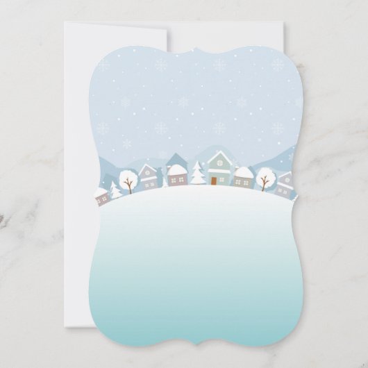 クリスマス2歳の誕生日パーティーサンタ雪だるま2 招待状 (裏面)