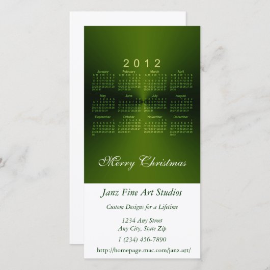 クリスマス2012カレンダー シーズンカード (正面/裏面)