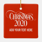 クリスマス2020年サンタクロース仮面 セラミックオーナメント (裏面)