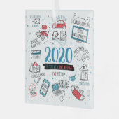 クリスマス2020年記念パンデミック ガラスオーナメント (正面左)