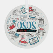 クリスマス2020年記念検疫活動 ガラスオーナメント (裏面)