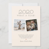 クリスマス2020手引き赤タータンチェックホリデーカード シーズンカード (正面)