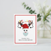 クリスマス2020 Thank You Healthcare Heroesホリデー ポストカード (スタンド正面)