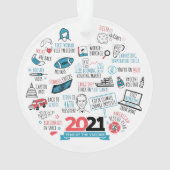 クリスマス2021ワクチン年の休暇の記念 オーナメント (裏面)