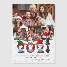 クリスマス2021年かわいい間抜け顔のマスク&プレイド写真