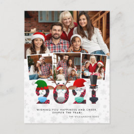 クリスマス2021 | 不機嫌おもしろいな顔マスク4枚の写真 ポストカード