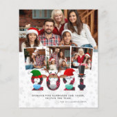 クリスマス2021 |予算おもしろいマスク&4枚の写真プレイド (正面)