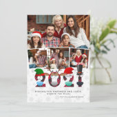 クリスマス2021 | 間抜け顔マスク&プレイド4枚 招待状 (スタンド正面)