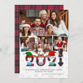 クリスマス2021 | 間抜け顔マスク&プレイド4枚 招待状 (正面/裏面)