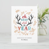 クリスマス2021 Oh Deer What A Year Vaccine Year シーズンカード (スタンド正面)