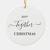 クリスマス2022一緒に家族の懇親会 セラミックオーナメント (正面)